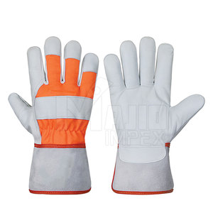 Guantes de Trabajo Industriales de Cuero Vacuno de Alta Calidad, Transpirables, Antideslizantes, con Protección Anticorte, Precio Económico, Guantes Canadienses - Product Image 1