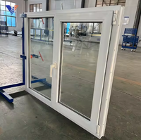 Fabricant chinois de fenêtres à battants en PVC (UPVC) à double/triple vitrage pour chambre à coucher, matériau du cadre en plastique