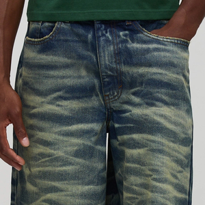 Shorts pour hommes à fermeture éclair et bouton, coupe classique, prix de gros, matière ajustable en coton mélangé / Vêtements décontractés, tissage durable - Product Image 3