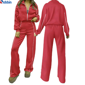 Chándales de Entrenamiento Personalizados con Logotipo para Mujer, Nuevo Estilo Moderno, Ajuste Delgado, Ropa Deportiva para Gimnasio, Chándal Informal con Cierre Lateral - Product Image 2