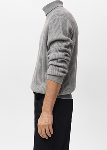 Suéter de Cachemira Tejido a Mano Unisex para Hombre y Mujer, Suéter de Cuello Alto Oversize - Product Image 5