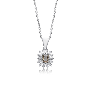 Baguette Design Fleur Changement de Couleur Sultanite Charme Collier925 Sterling Silver Turc Bijoux Faits À La Main En Gros Disponible - Product Image 3
