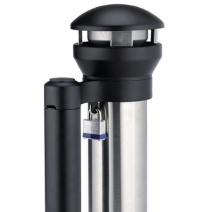 Cenicero Redondo de Acero Inoxidable Plateado, D394xH1000mm, RUBBERMAID - Product Image 3