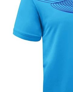 Camiseta Polo Azul Cielo Personalizada para Hombre, Manga Corta, Estampado de Líneas Abstractas, Absorbe la Humedad, Poliéster Piqué, Informal, para Golf y Deportes - Product Image 5