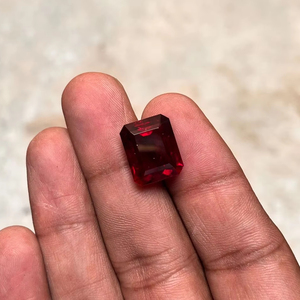 Rubelita natural Esmeralda facetada corte piedra preciosa Octágono forma - Product Image 1