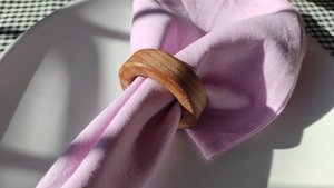 Rond de serviette en forme de citrouille en bois avec boucle d'anneau de serviette de décoration de table de qualité supérieure - Product Image 2