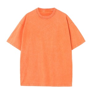 Logo personnalisé T-shirt délavé à l'acide pour homme Vintage manches courtes col rond séchage rapide caractéristiques de remise en forme méthodes d'impression numérique - Product Image 2