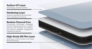 5mm Bamboo Charcoal <b>Wall</b> Panel Light Greige Density 0.65g/cm3 1220x2440mm for <b>Wall</b> <b>Cladding</b> Made in Vietnam - Product Image 2