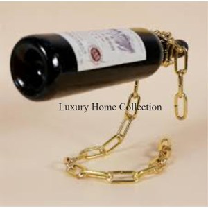 Porte-bouteille de vin en chaîne couleur personnalisée Design minimaliste Accessoires de bar et de pub Boissons Fournitures de décoration de table de l'Inde - Product Image 4