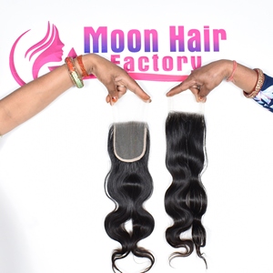 Cabello Humano Indio de Alta Calidad a Precio de Mayoreo, Proveedor y Exportador de Extensiones Remy con Cierre Bodywave Disponibles para la Venta - Product Image 2