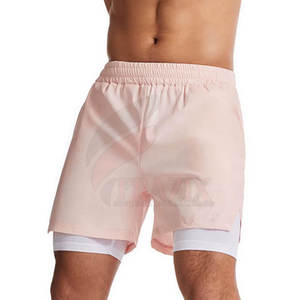 Shorts de course à double couche pour hommes, shorts d'entraînement à séchage rapide, shorts d'entraînement à double couche pour hommes - Product Image 4