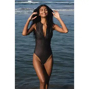 制造商时装秀一体式泳衣性感比基尼加大码肥胖女性泳衣