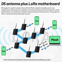 Desain Baru Panel Surya Mini D5 Tahan Air Ip66 Dengan Antena Ganda untuk Atlavox Lora Node Meshtastic Repeater untuk Iot DIY Buatan Tangan.