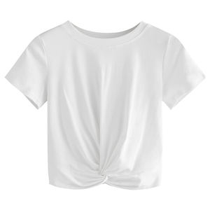 Servicio OEM Camisetas cortas de moda para mujer Camiseta corta de manga corta de buena calidad Camiseta corta - Product Image 5