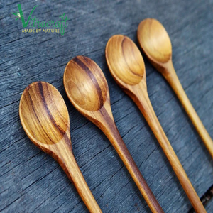 100% Natural Wood From Vietnam. Long Handle Wooden <b>Spoon</b>, High Quality Handmade <b>Spoon</b>. <b>Table</b> Serving <b>Spoon</b>. Size 16x2.5cm Meaningful Gift - Product Image 4