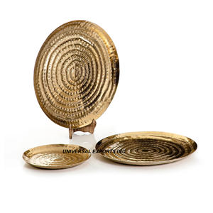 Bandeja de chocolate niquelada Bandeja de chocolate de diseño de forma redonda Última llegada Bandeja de chocolate de metal elegante - Product Image 2