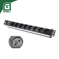 GETEKnet 1U 19 \ "Unité de distribution multiprise universelle US EU UK PDU 10A 15A 16A à montage en rack avec options 8 10 20 32 voies