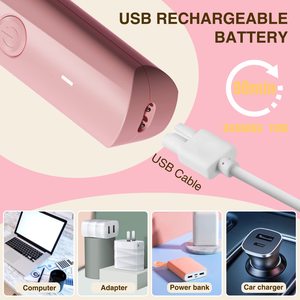 Tondeuse intime 2 en 1 indolore, tondeuse bikini, rasoir électrique rechargeable avec lames en céramique pour femmes, utilisation humide ou sèche - Product Image 5