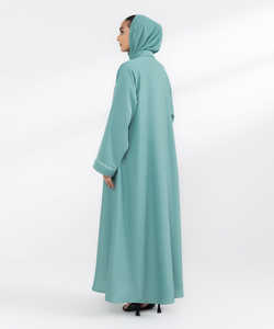 Abaya décontractée de couleur unie à manches longues grande taille, vêtements islamiques à manches longues de couleur personnalisée, hijab, abaya pour femmes, imprimé OEM - Product Image 6