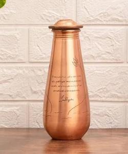 ขวดน้ำทองแดงบริสุทธิ์พิมพ์ลายมะนาวสำหรับใช้ในชีวิตประจำวันขวดน้ำทองแดงกันรั่วเป็นมิตรต่อสิ่งแวดล้อมสำหรับบ้านสำนักงานการเดินทาง - Product Image 3