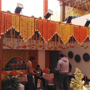 Marigold lourd Zic zac Bandarwal/Toran, toile de fond de souci, décoration de mariage, décoration de festival, décoration de Ganpati lourd - Product Image 3