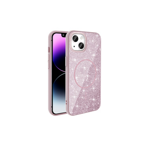 Funda de Silicona de Lujo Netzy para iPhone 11 7 Plus 8 Plus - Rosa para Funda MagSafe con Brillantina Serie SAFA Okso - Product Image 1