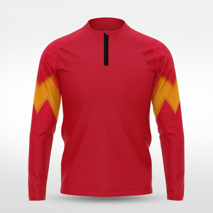 เสื้อซิปแขนยาวพิมพ์ลายซับลิเมชันย้อนกลับได้ดีไซน์ตามสั่งน้ำหนักเบาควบคุมความชื้นได้ดี - Product Image 5