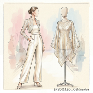 Sample Development Service_OEM Garment_SPUS2602 - Silk bolero & <b>poncho</b> - Product Image 1