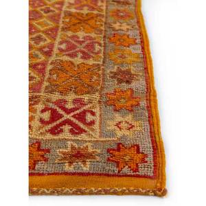 Nuray Geometric Hand Knotted Wool Rugs 9x12 Rectangle with Abstract Pattern for Home Living Room or Bedroom Orange & <b>Red</b> - Product Image 4