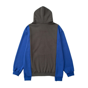 Top Quality Wholesale Plus Size Men's Hoodies Streetwear <b>Stitching</b> Embroidered Pullover <b>Oversized</b> <b>Hoodie</b> for Men - Product Image 2