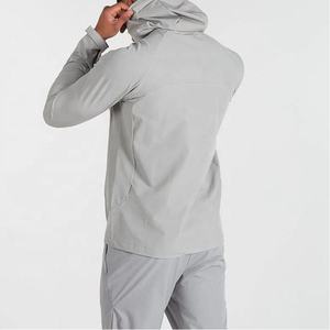 Veste coupe-vent à col montant de haute qualité enduite en gros, tissu en toile imperméable et coupe-vent, service OEM, entraînement en plein air - Product Image 3