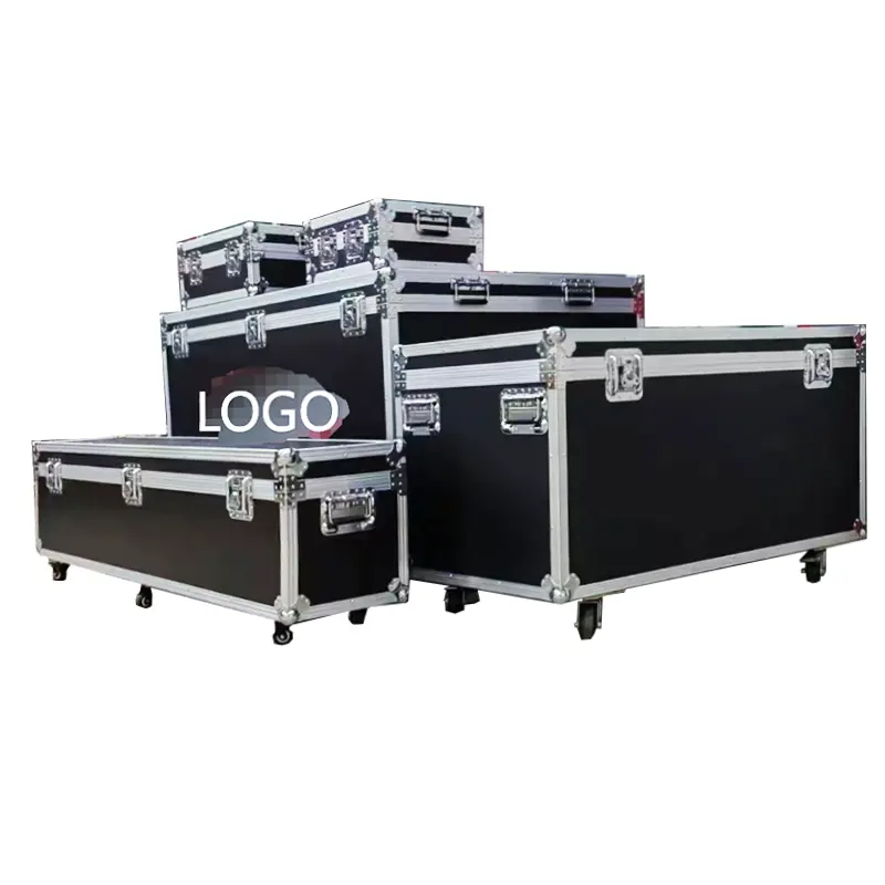 Customizable Large Carrying Flight Case with Foam Interior Hard Aluminum Road Case with Wheels