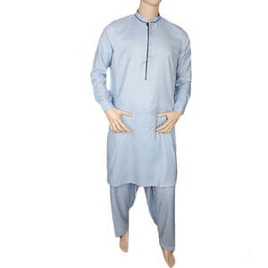 Traje Shalwar Elegante para Hombre - Azul Claro - Product Image 1