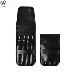 Pinzas para cejas de acero inoxidable con etiqueta privada de corazón personalizado de alta calidad, aplicador de pestañas postizas de Punta puntiaguda, Color rosa y negro - Product Image 4