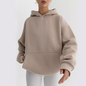 Sudadera Extra Grande para Mujer, Estilo Urbano, Lisa, con Hombros Caídos, Impresión de Logotipo Personalizada, Estilo Pullover, OEM - Product Image 3