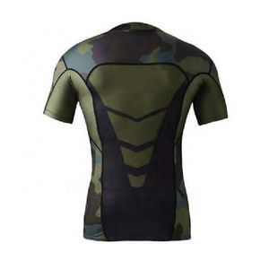 Rashguard d'entraînement MMA de bonne qualité, design de logo personnalisé, hommes, spandex/polyester, respirant, compression, séchage rapide, chemises - Product Image 2