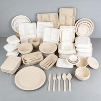 <strong>Best</strong> <strong>Selling</strong> Biodegradable Sugarcane Pulp <strong>Tableware</strong> <strong>Disposable</strong> Bagasse Food Container Compostable Lunch Box Lids