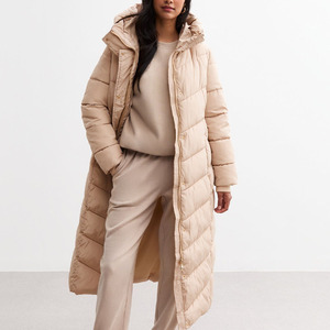 Manteau long matelassé élégant pour femmes, vêtements de rue d'hiver, fabrication de logo personnalisé - Product Image 4