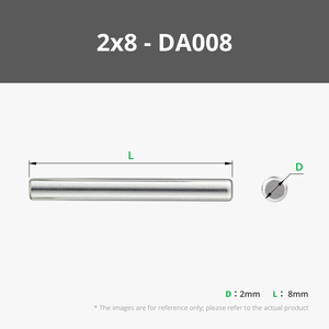 Pasadores Cilíndricos de Acero Inoxidable D2 Plateados con Punta Biselada/Redonda Estilo Estándar - Product Image 3