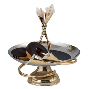 Exclusive Classical Cake Stand with Flower Leaf Tree Branch Shape Aluminum Metal <b>Resin</b> <b>Epoxy</b> Mold High-quality Cake Tools - Product Image 6