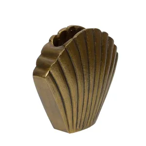 Florero de oro decorativo de mesa vintage antiguo para decoración del hogar (oro antiguo) - Product Image 2