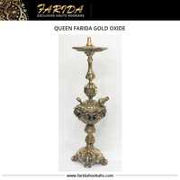 Nouvelle Chicha Miniature de Luxe Exclusive 2025 en Laiton Massif Faite à la Main, Finition Laquée, Origine Égyptienne, Modèle Farida Emperor-Queen