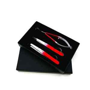 Pince à épiler de Noël Collection Rouge Blanc Pince à sourcils durable Pince à sourcils pointue inclinée personnalisée avec ciseaux à sourcils - Product Image 1