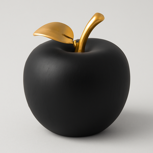 Precio al por mayor, escultura de manzana roja mate vibrante, arte de resina moderno, acabado liso, Ideal para decoración contemporánea del hogar a la venta - Product Image 5