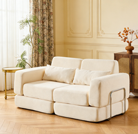 Chenille Modulares Sofa Platzsparendes Modernes Sofa Hochelastisch Kleines Apartment-Sofa für Mietwohnungen Wohnzimmer
