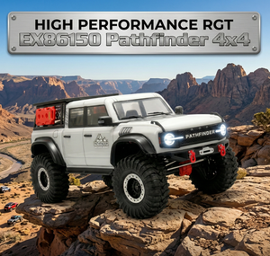 Voiture télécommandée haute performance RGT 1/10 RC Rock Crawler EX86150 Pathfinder 4x4 avec <span class=keywords><strong>diff</strong></span>érentiel à blocage d'essieu, 2 vitesses, ESC étanche 80A, modèle RTR - Product Image 1