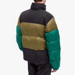 Vestes bouffantes légères grande taille en nylon/polyester pour hommes, logo personnalisé, fermeture éclair matelassée imprimée et brillante, couleur personnalisée, vente en gros - Product Image 3