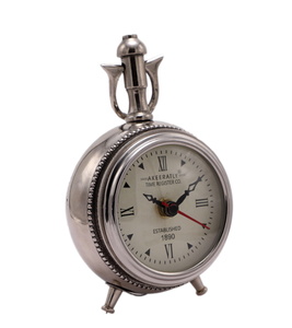Ak Brass Glowing Elegance: Modern Metal Desk <b>Clock</b> for Timeless Home Decor - Product Image 2