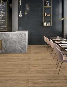 Azulejos Cerámicos de Gran Formato 600x1200 con Efecto Madera, Panel de Pared Esmaltado Premium para Interiores de Oficinas Modernas y Villas Residenciales - Product Image 1