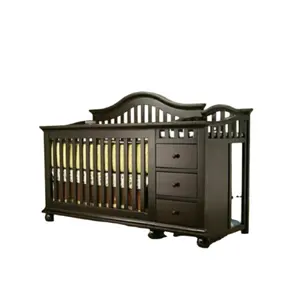 Cuna de bebé súper cómoda con almacenamiento Cama de bebé de madera Costumiz Color y diseño Directo de fábrica